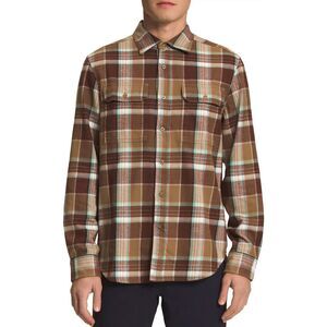 The North Face Mens Arroyo Flannel Shirt Large Utility Brown Plaid 2 - NWT